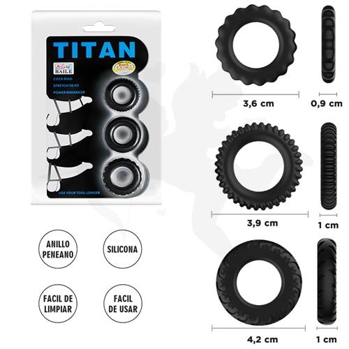 Kit x3 anillos de goma de diferentes medidas