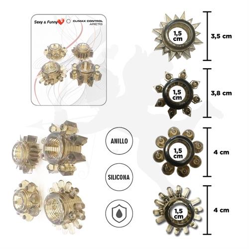 Kit de 4 anillos peneanos de silicona